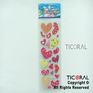 STICKER CORAZONES (21X7CM) HS5658-3 x 12